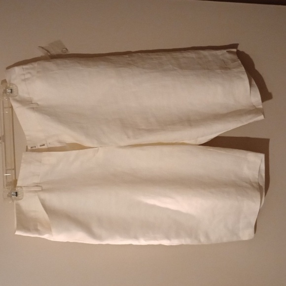 Kim Rogers Cream Chinos Lightweight Classic Style 100,% Linen - Picture 5 of 5